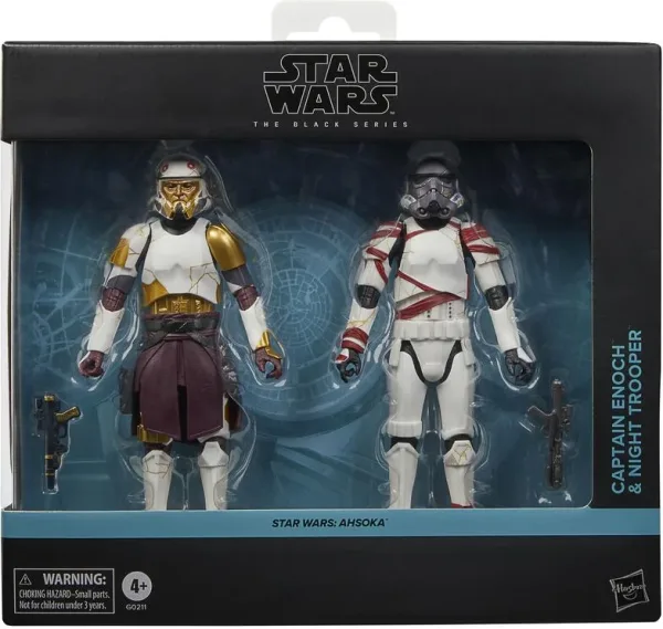 Pack 2 figuras hasbro star wars the black series ahsoka captain enoch & night trooper