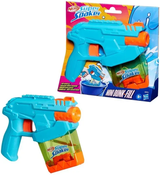Pistola hasbro nerf super soaker mini dunk fill