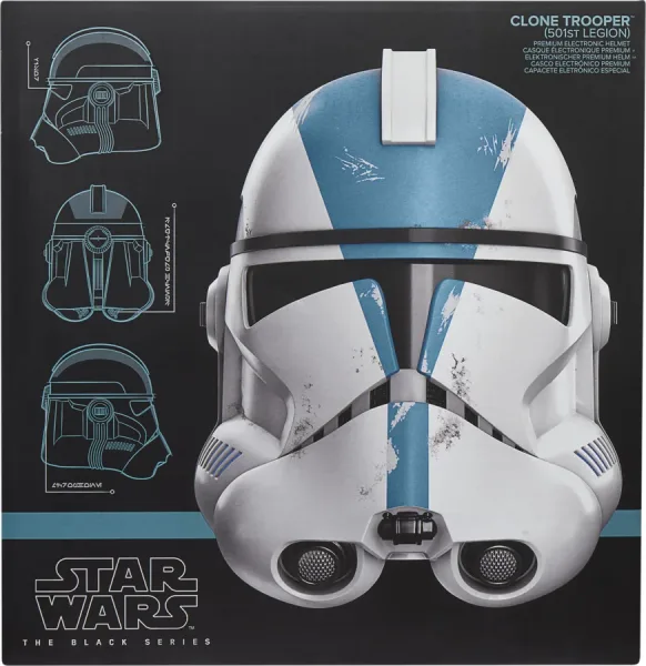 Casco electrónico hasbro star wars the black series clone trooper (legión 501)