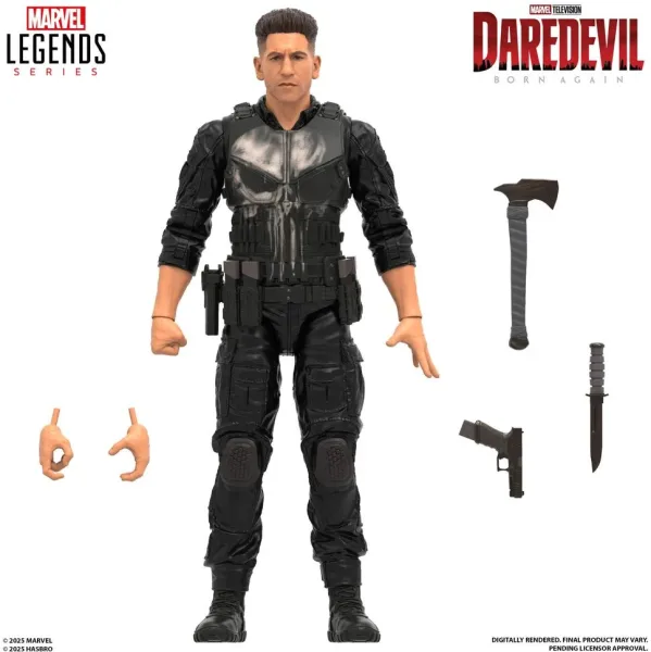 Figura hasbro marvel legends series daredevil born again punisher