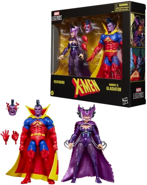 Pack de 2 figuras hasbro marvel legends series x - men deathbird vs marvel's gladiator