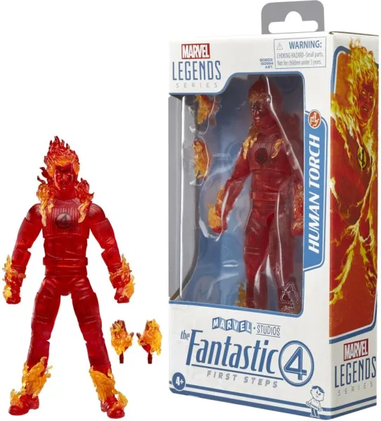 Figura hasbro marvel legends series los 4 fantasticos: primeros pasos antorcha humana