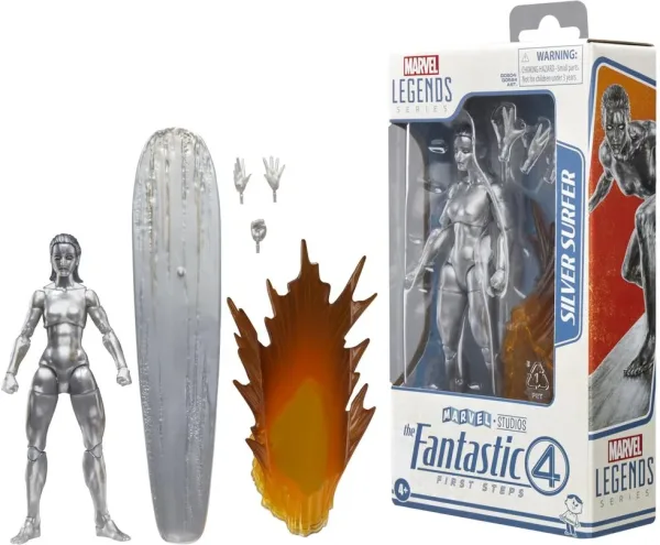Figura hasbro marvel legends series los 4 fantasticos: primeros pasos silver surfer