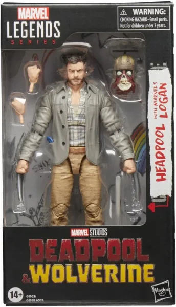 Figura hasbro marvel legends series deadpool & walverine -  headpool with marvels logan