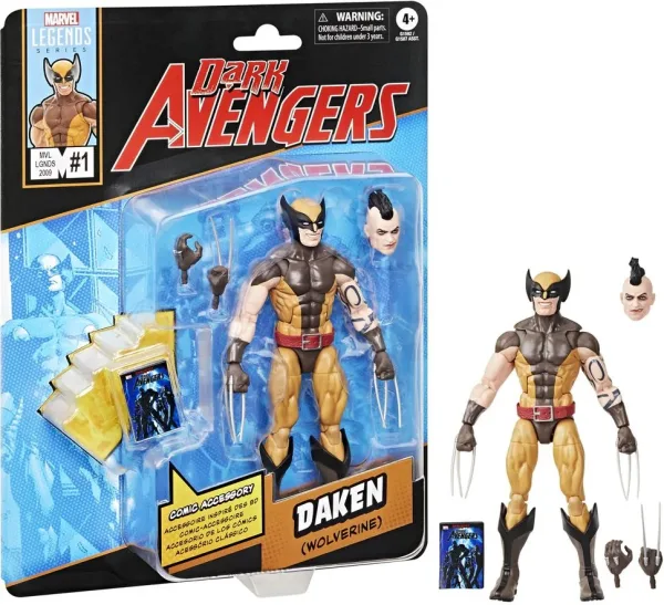 Figura hasbro marvel legends dark avengers mini comics daken (wolverine)