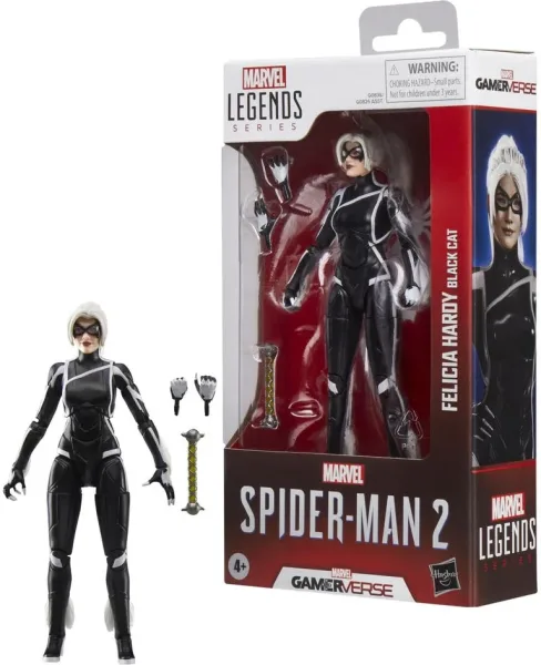 Figura hasbro marvel legends series spider - man 2 felicia hardy (black cat)