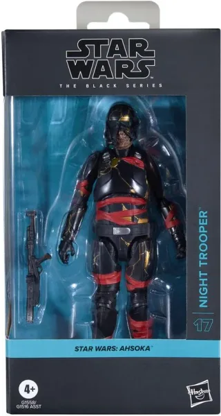 Figura hasbro star wars the black series ahsoka night trooper