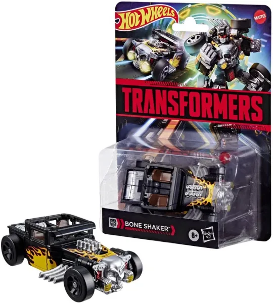 Coche hot wheels transformers bone shaker