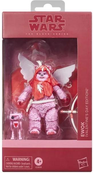 Figura hasbro star wars the black series ewok (valentiine's day edition)
