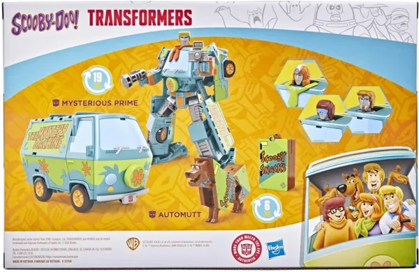 Set figuras hasbro transformers scooby doo mysterious prime and automutt