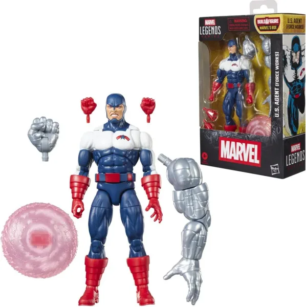Figura hasbro marvel legends series build a figure marvel's box u.s. agent (force works)