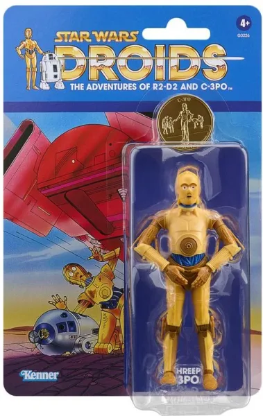 Figura hasbro star wars droids the adventures ofr2 - d2 and c - 3po