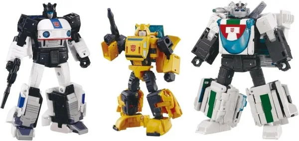 Figura hasbro transformers takara tomy dramatic capture series cybertron chase bumblebee jazz wheeljack