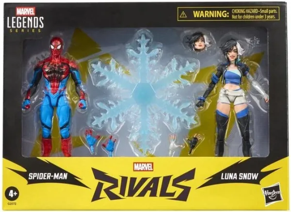 Figura hasbro marvel rivals spider - man & luna snow