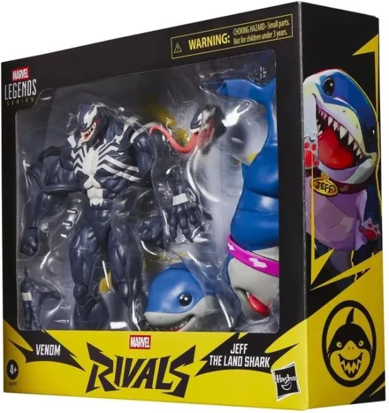 Pack 2 figuras hasbro marvel legends series rivals venom & jeff the land shark