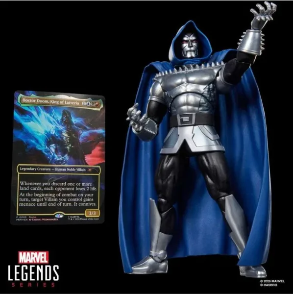 Figura hasbro marvel legends series x magic: the gathering dr. doom 2099