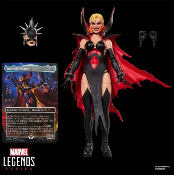 Figura hasbro marvel legends series x magic: the gathering malice (sue storm)