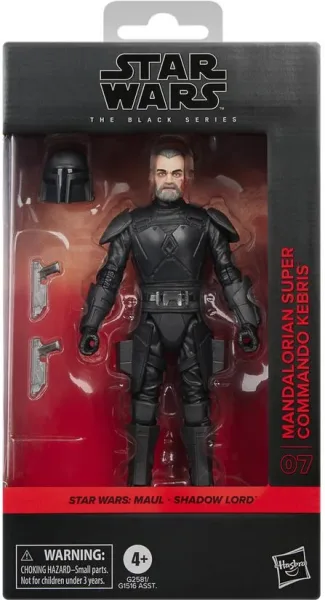 Figura hasbro star wars maul -  shadow lord the black series mandalorian super commando kebris