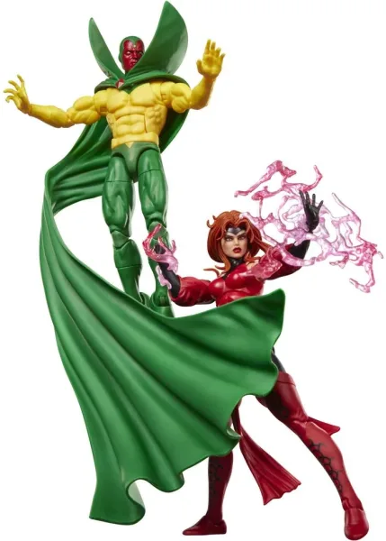 Pack 2 figuras marvel legends series earth's mightiest heroes avengers vision & scarlet witch