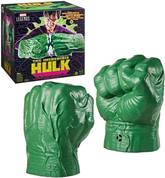 Replica hasbro marvel legends the incredible hulk puños electronicos 30.5cm