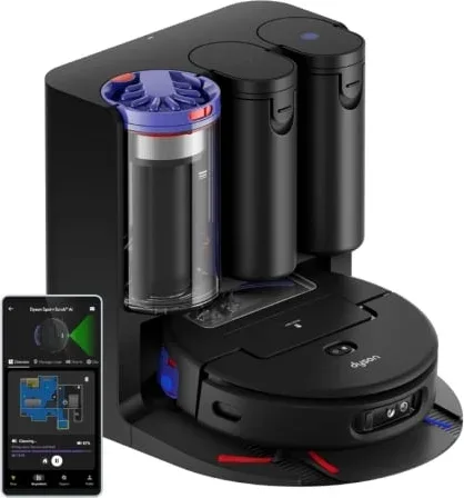 Robot Aspirador Dyson Spot+Scrub AI/ Friegasuelos/ control por WiFi/ Negro