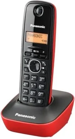 Teléfono Inalámbrico Panasonic KX-TG1611/ Negro y Rojo
