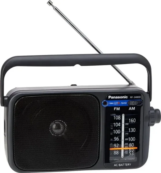 Radio Portátil Panasonic RF-2400DEG-K/ Negra