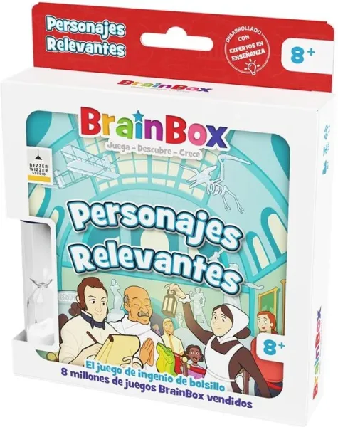 Juego de mesa brainbox pocket personajes relevantes edad recomendada 8 años