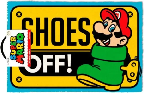 Felpudo pyramid nintendo super mario shoes off