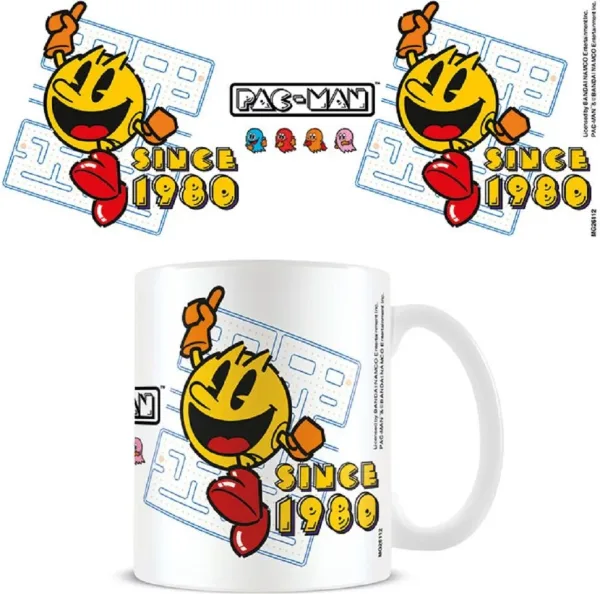 Taza de desayuno pyramid videojuegos clasicos pac man desde 1980