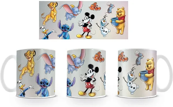 Taza pyramid disney personajes mix 315 ml