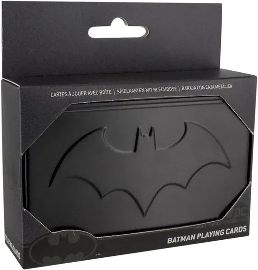 Baraja de naipes en caja metalica paladone batman