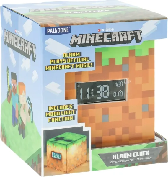 Lampara despertador paladone minecraft bloque
