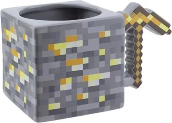 Taza 3d paladone minecraft pico minero de oro