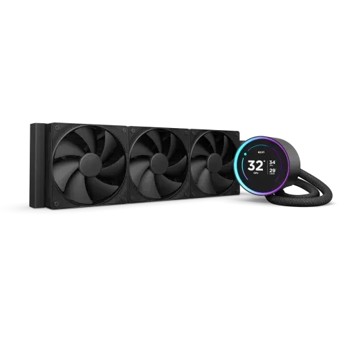 NZXT Kraken Elite 360 Procesador Sistema de refrigeración líquida todo en uno 12 cm Negro 1 pieza(s)