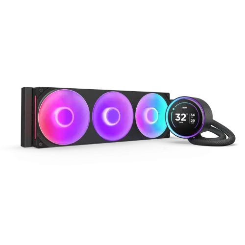 NZXT Kraken Elite 360 RGB Procesador Sistema de refrigeración líquida todo en uno 12 cm Negro 1 pieza(s)