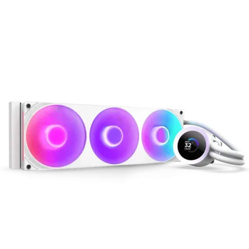 NZXT Kraken Plus 360 RGB Procesador Sistema de refrigeración líquida todo en uno Blanco 1 pieza(s)