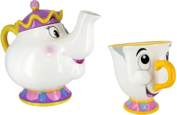 Pack paladone disney la bella y la bestia tetera mrs potts y taza chip