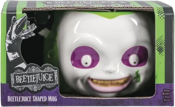 Beetlejuice shaped mug