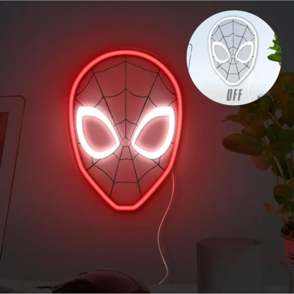 Lámpara de pared paladone spiderman luz LED neon