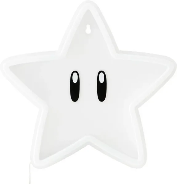 Luz neon pared paladone super mario bros super estrella