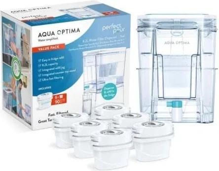 Depósito de Agua Filtrada Aqua Optima WD1001/ 8.2L/ Incluye 6 Filtros