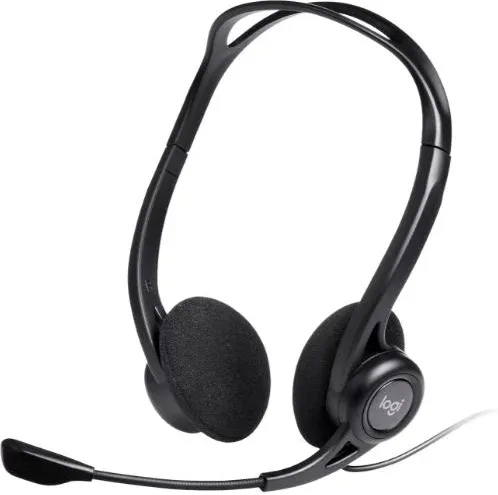 Auricular + Microfono Pc960M Supresion de Ruido Negro Logitech