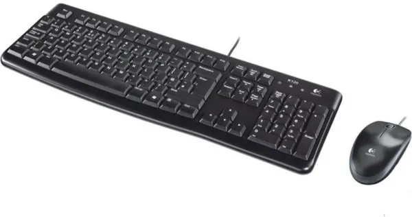 Teclado + mouse logitech mk120 optico USB 2.0 negro portugues