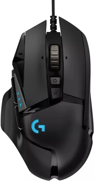Ratón Gaming Logitech G502 Hero/ Hasta 25600 DPI/ Negro