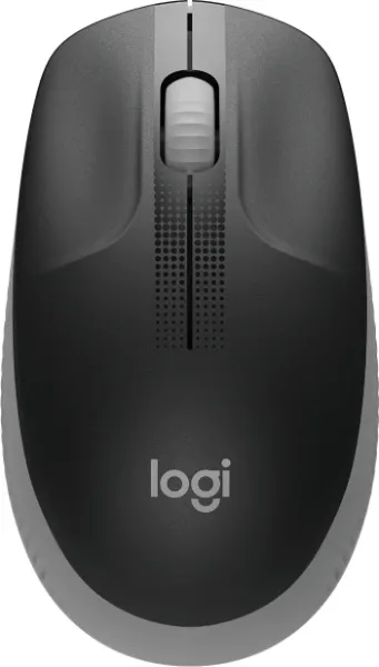 Mouse raton logitech m190 full size optico wiireles inalambrico gris claro