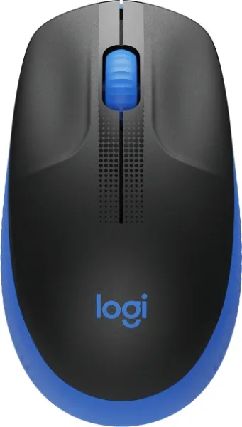 Mouse raton logitech m190 full size optico wireless inalambrico azul