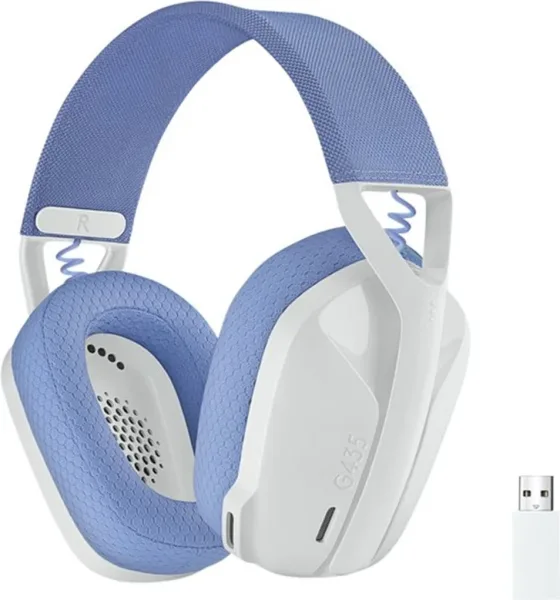 Auriculares con microfono logitech g435 gaming wireless inalambrico blanco