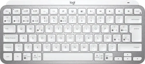 Teclado logitech mx keys gris palido wireless inalambrico español bateria