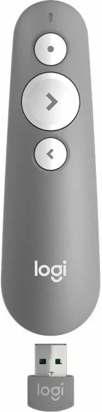 Mando wireless inalambrico logitech r500s para presentaciones -  Bluetooth -  gris medio